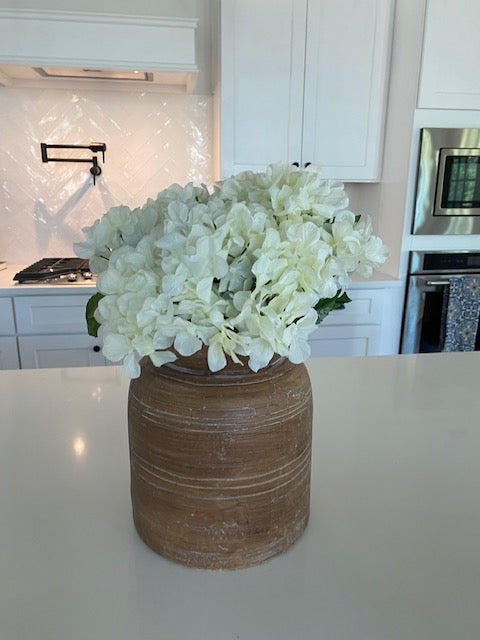 Faux White Hydrangeas