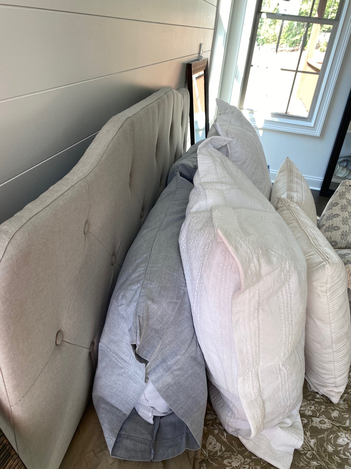 Warm Gray Upholstered Headboard