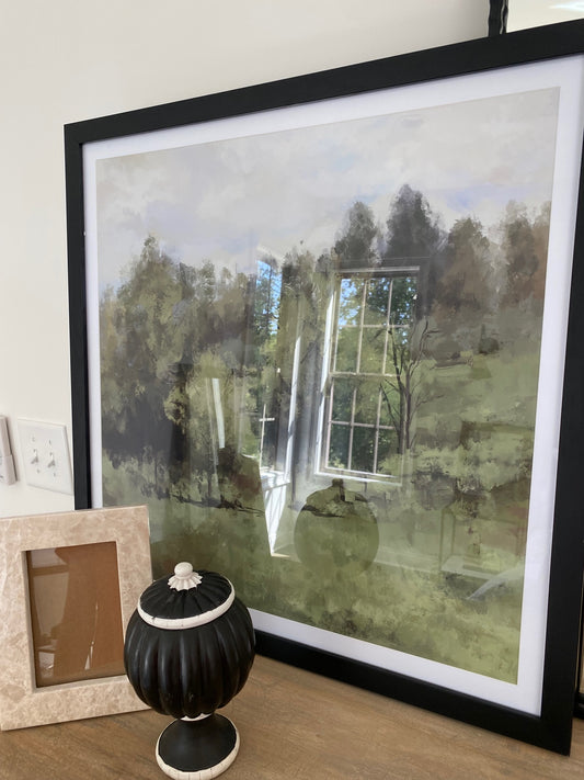 Black Framed Landscape Painting