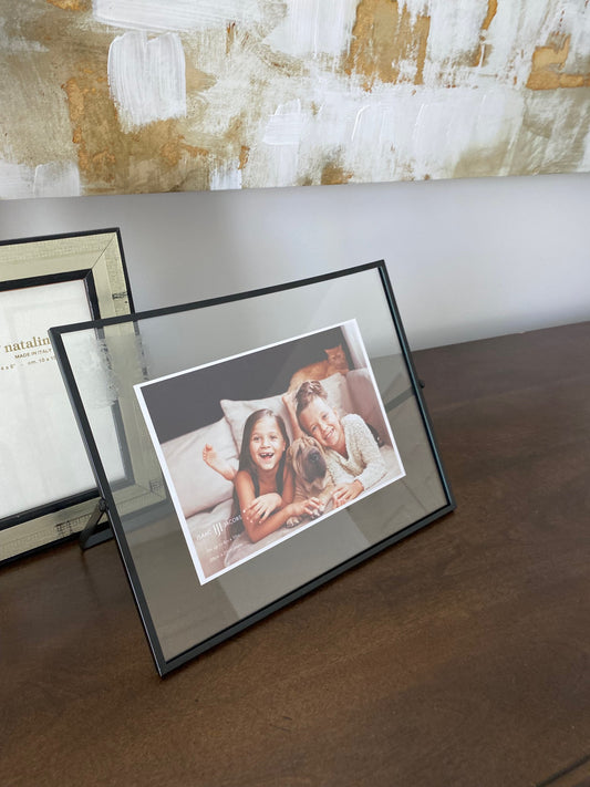 Black and Glass Floating Frame