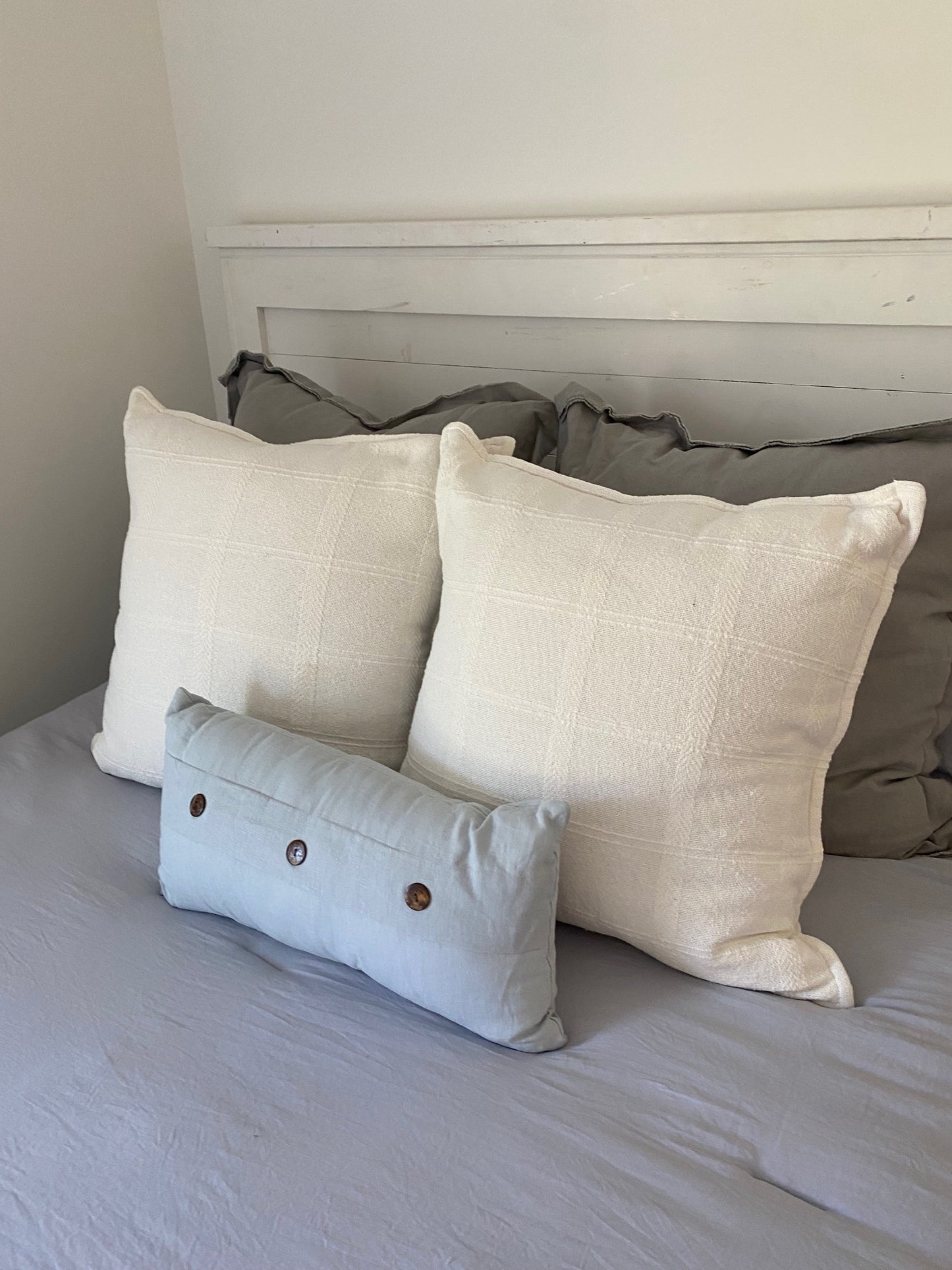 White Woven Euro Pillow