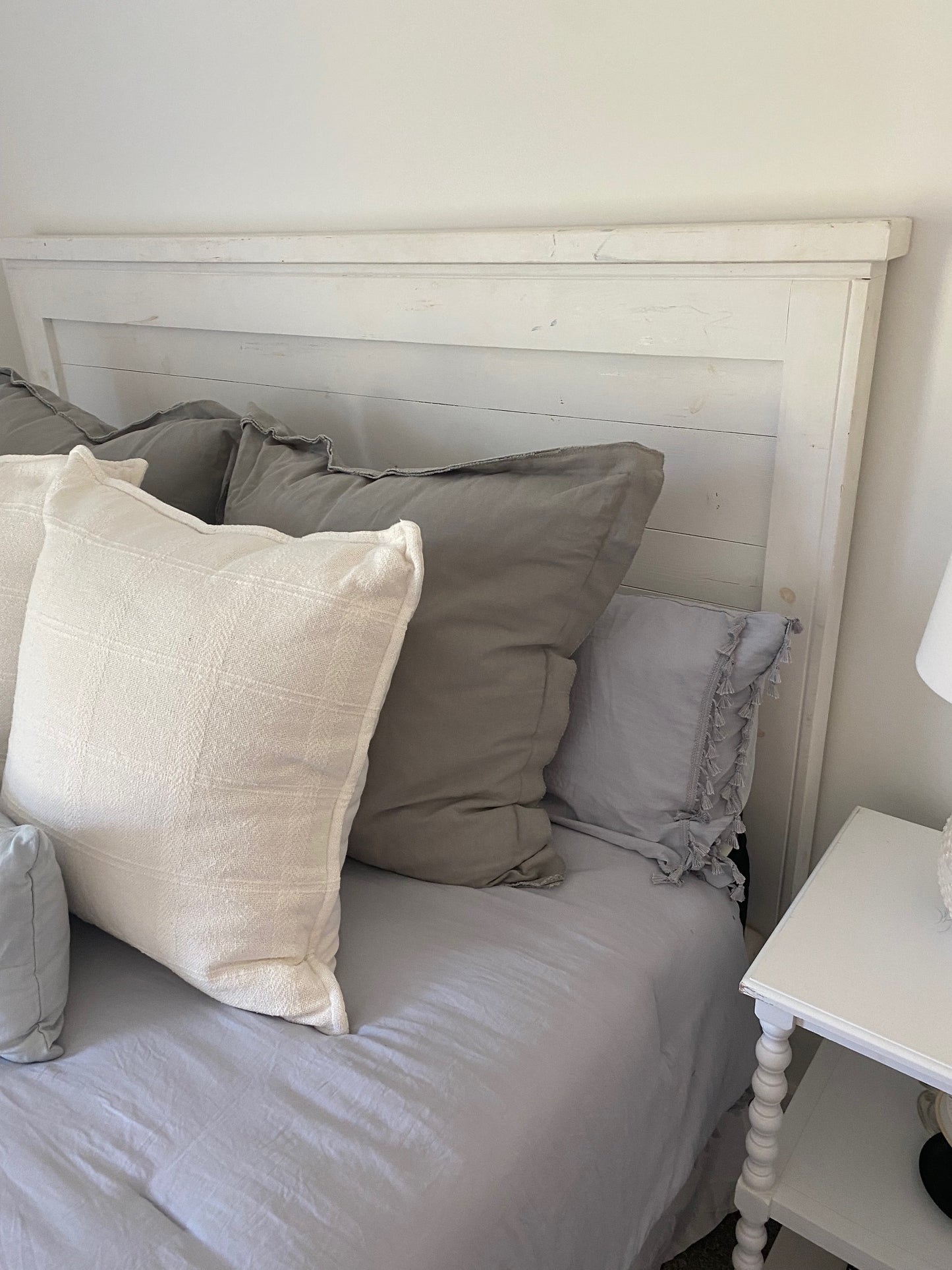 Gray Oversized Euro Pillows - Set of 2