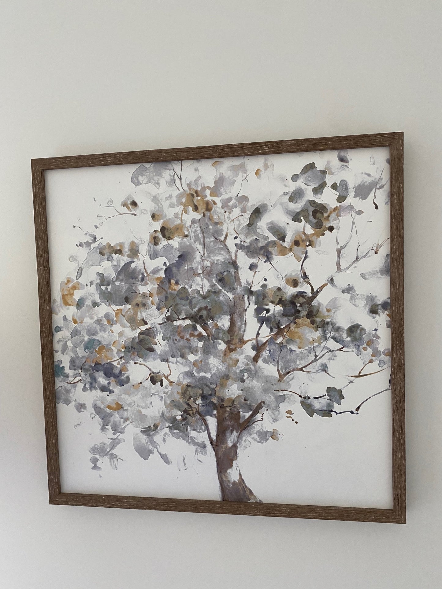 Tree On White Canvas Wall Art