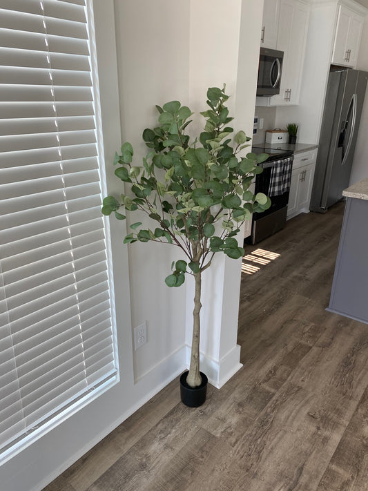 Faux Eucalyptus Tree 4'