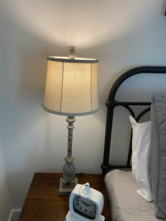 Tall Gray Table Lamp