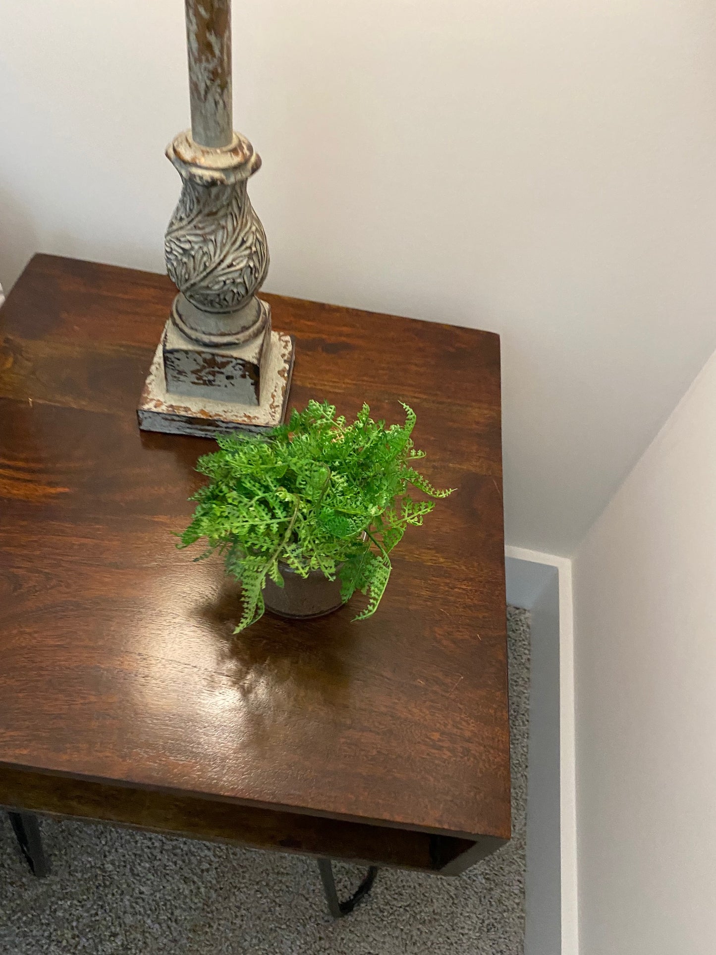 Small Faux Plant in Glass Jar