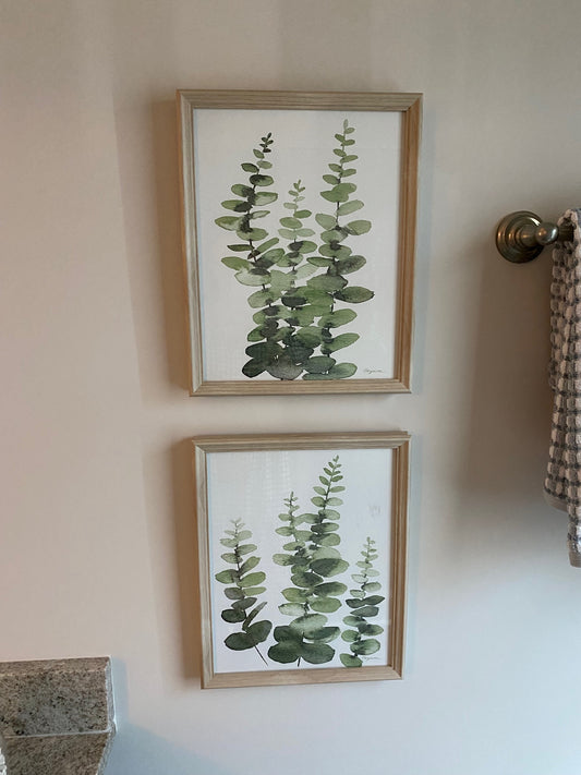 Upright Eucalyptus Wall Art (Set of 2)