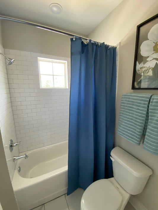 Blue Extra Length Shower Curtain