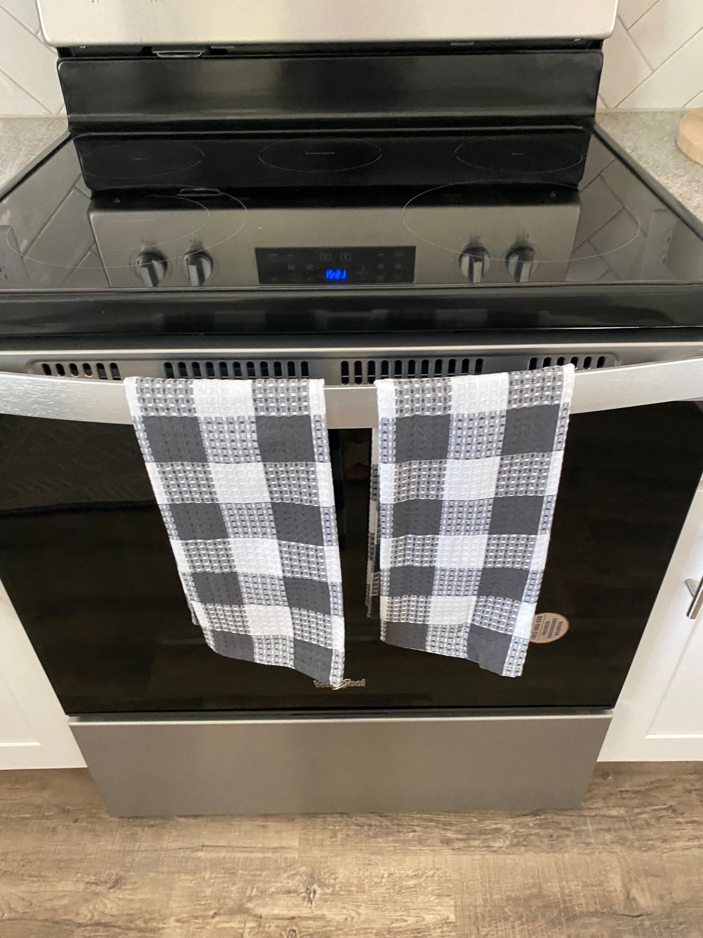 Charcoal Gingham Kitchen Towels