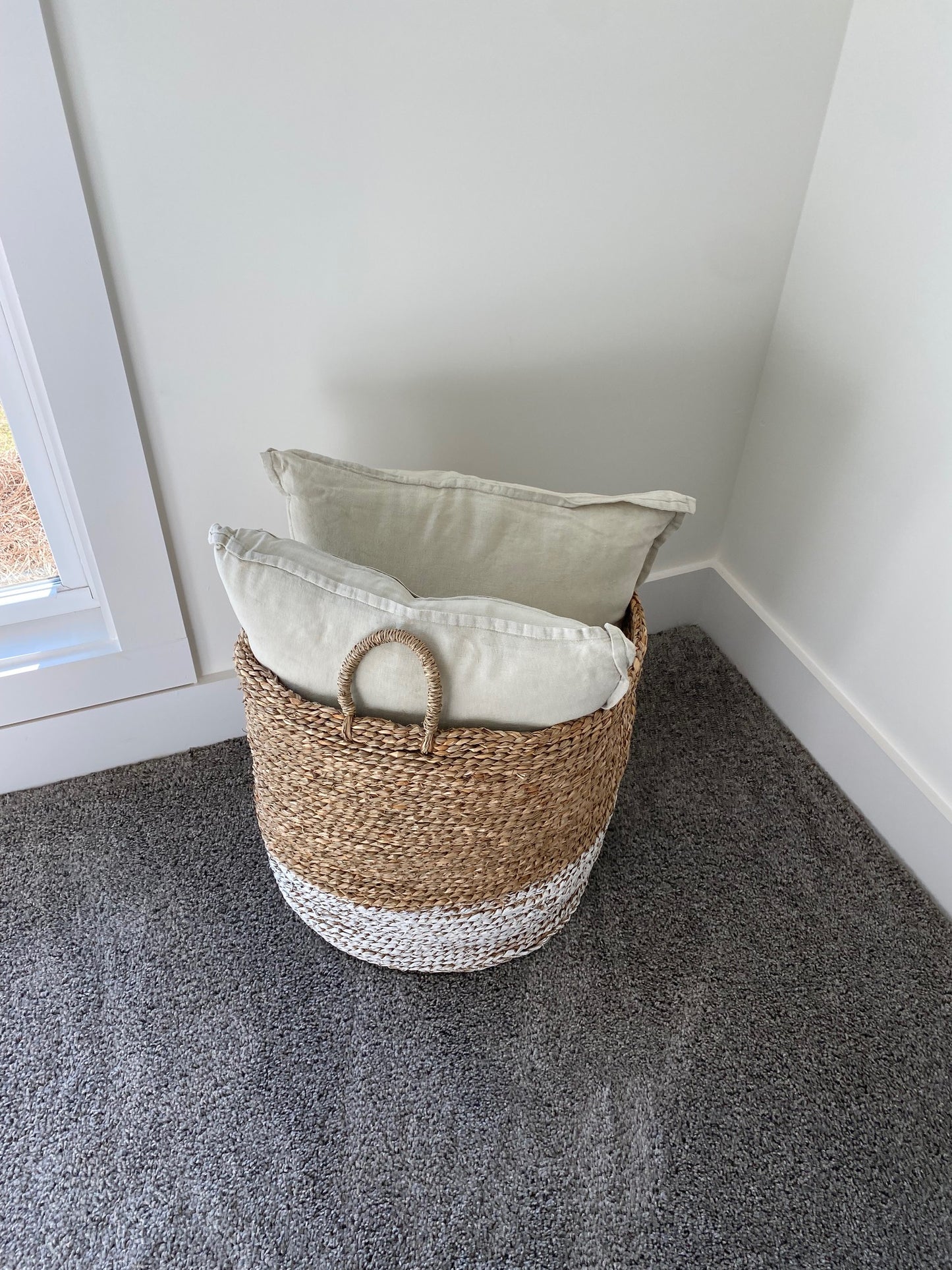 White and Tan Basket