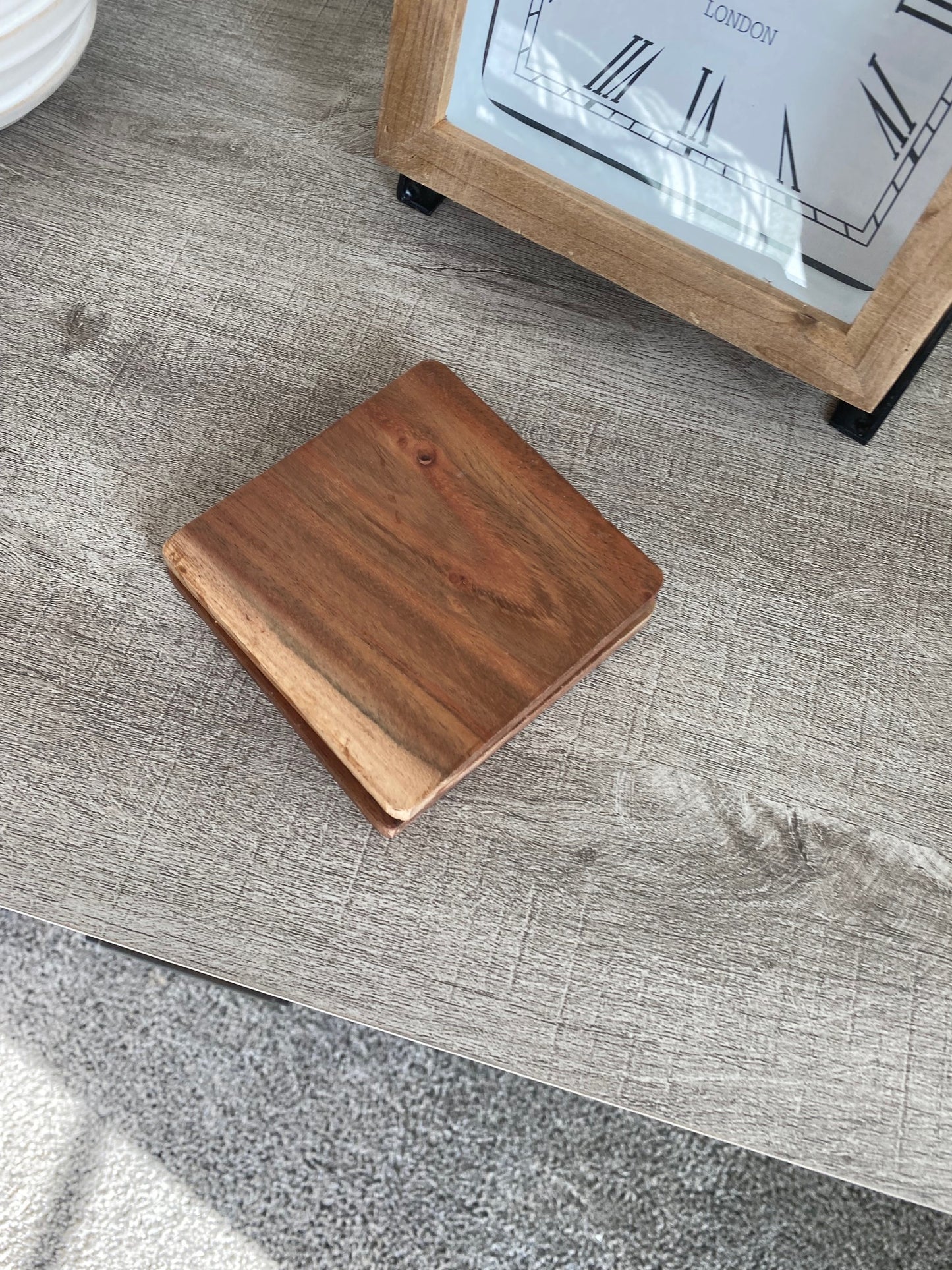 Square Wood Coasters - Set of 2