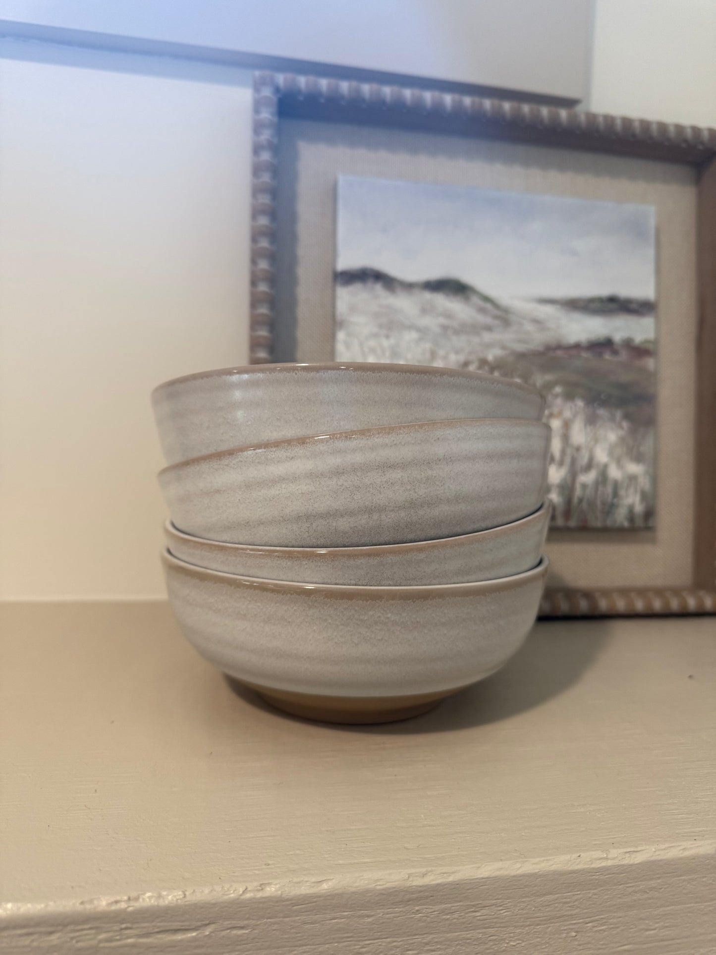 Cream Stoneware Bowls - Set of 4