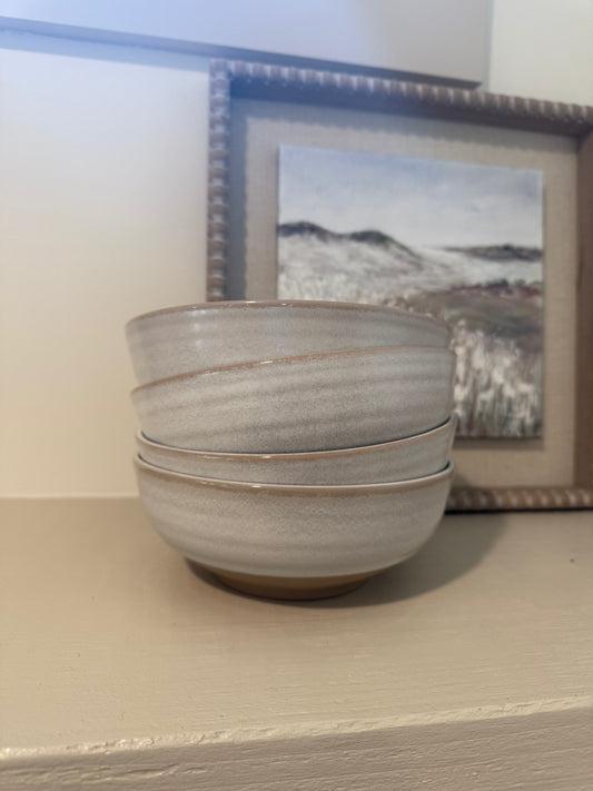 Cream Stoneware Bowls - Set of 4