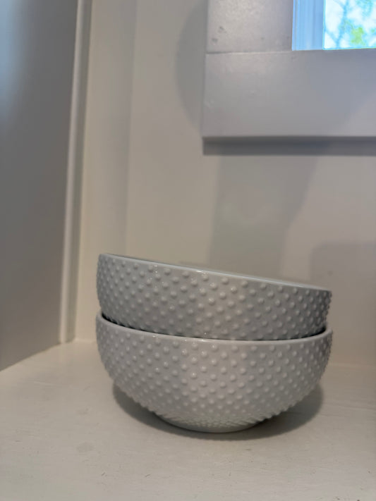 White Dotted Decorative Bowls