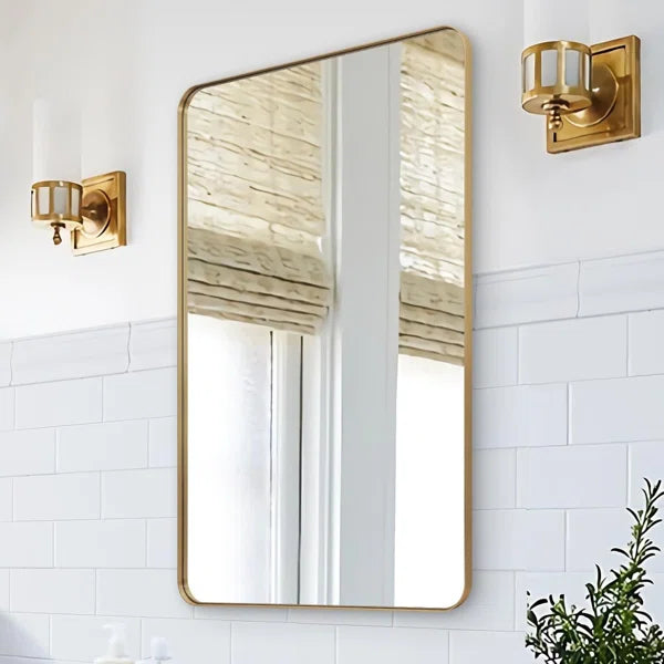 Inse Modern Rounded Rectangle Bathroom Vanity Mirror