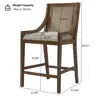 Walnut Handwoven Cane Back Counter Stool
