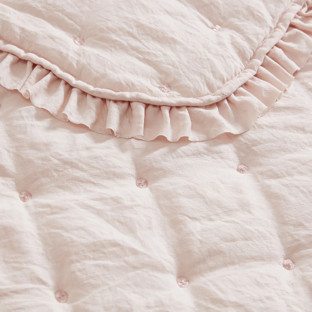 Queen Solid Pink Cozy Quilt Set