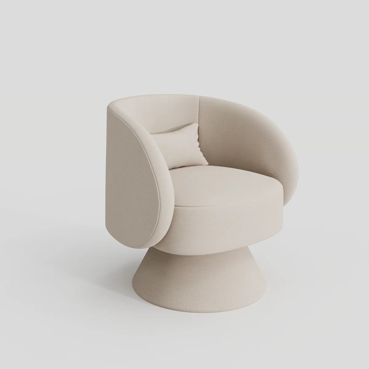 Modern Upholstered Swivel Barrel Chair
