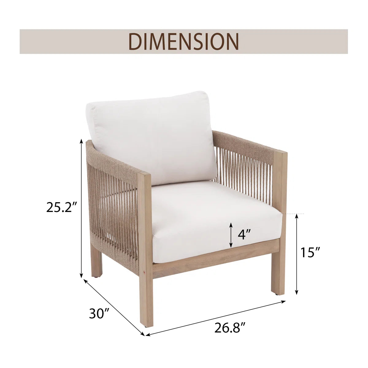 Outdoor Solid Wood Chair