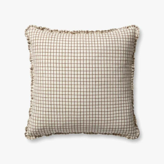 22'' x 22'' PCJ0012 DINAH IVORY / EARTH Pillow