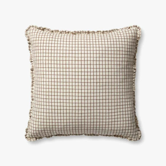 22'' x 22'' PCJ0012 DINAH IVORY / EARTH Pillow