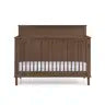 Brown Scalloped Convertible Crib