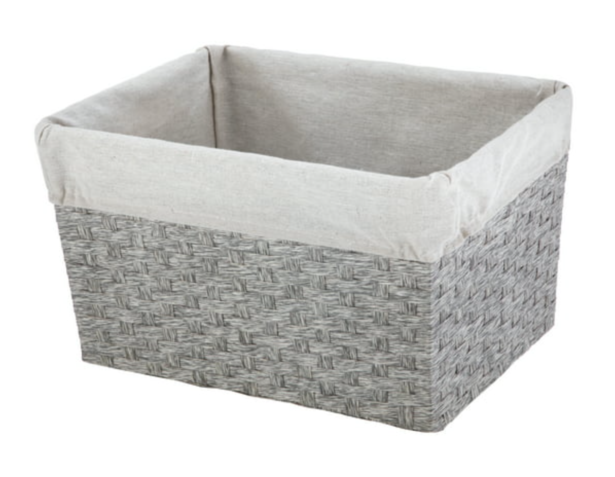 White Paper Basket with Liner