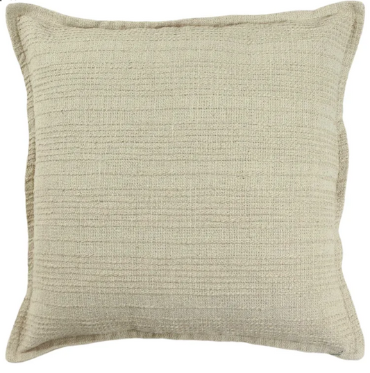 Taupe Woven Throw Pillow