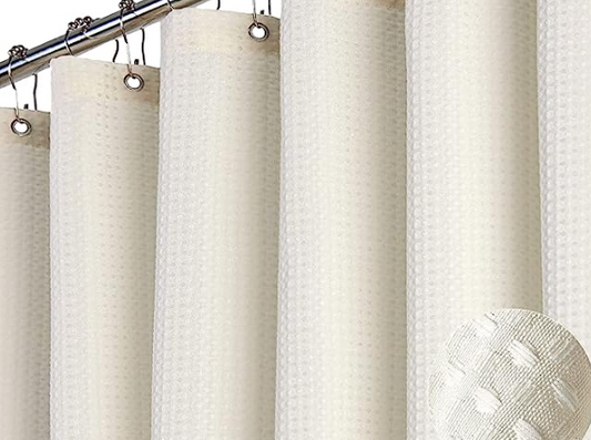 Ivory Shower Curtain Extra Length