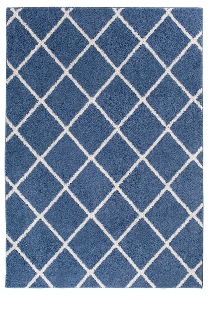 Blue and White Runner - 5'