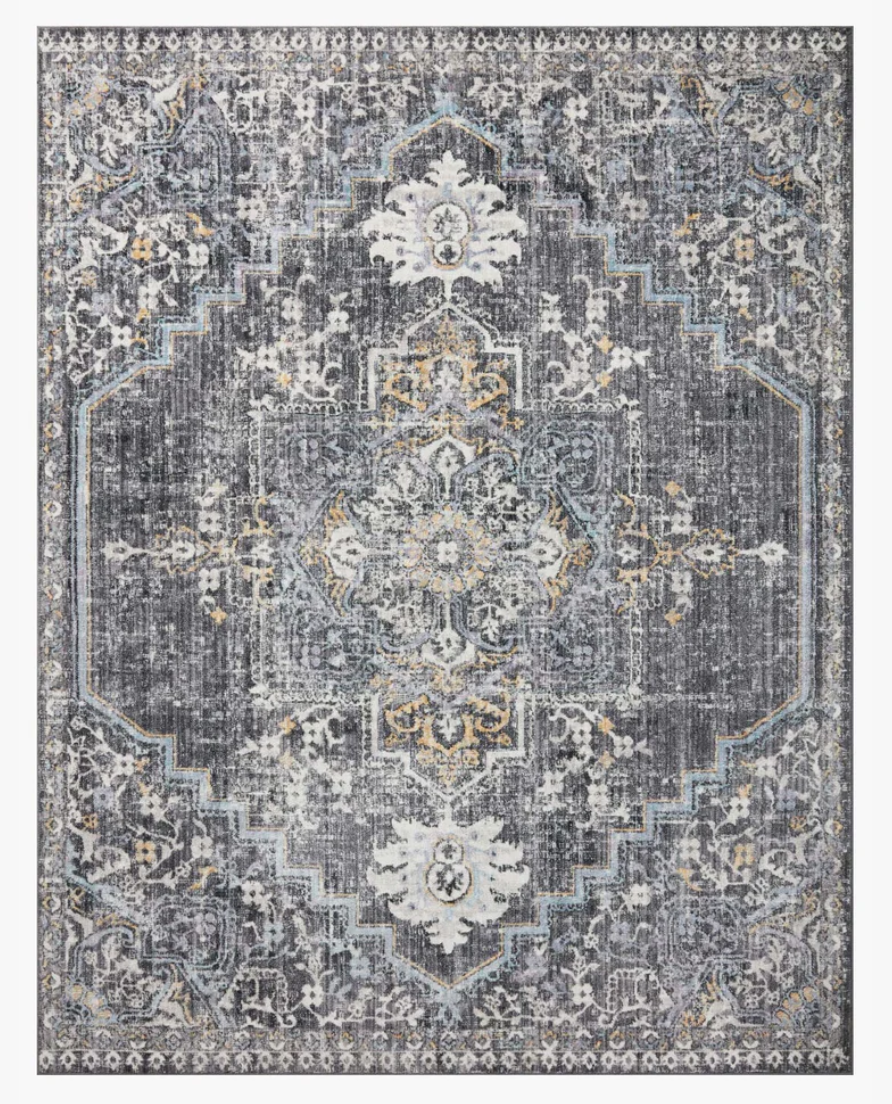 Cassandra Charcoal/Gold 8x10 Rug