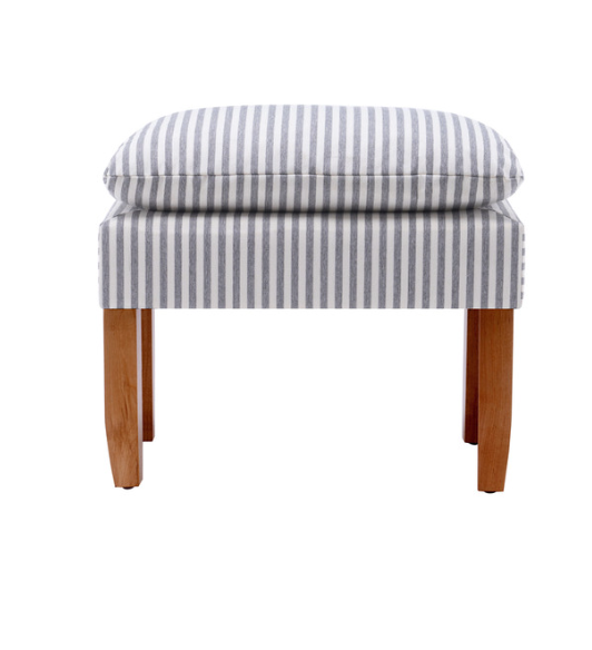 Pillowtop Ottoman 24" - Gray Stripe