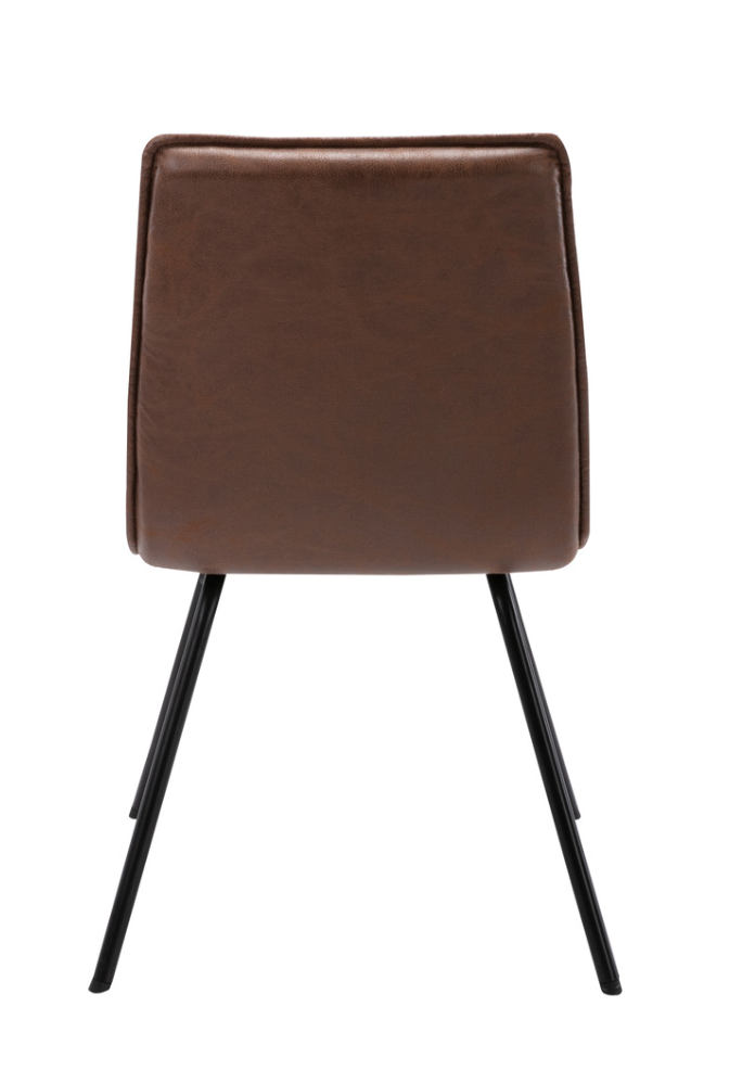 Modern Stack-able Dining Chair with Channeling in Walnut