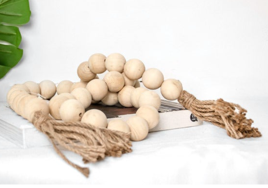 Heavy Wood Bead Strand - 48"