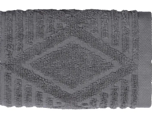 Gray Diamond Texture Hand Towel