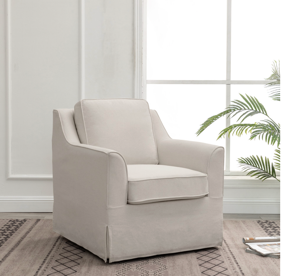 Club Swivel Chair - Cream