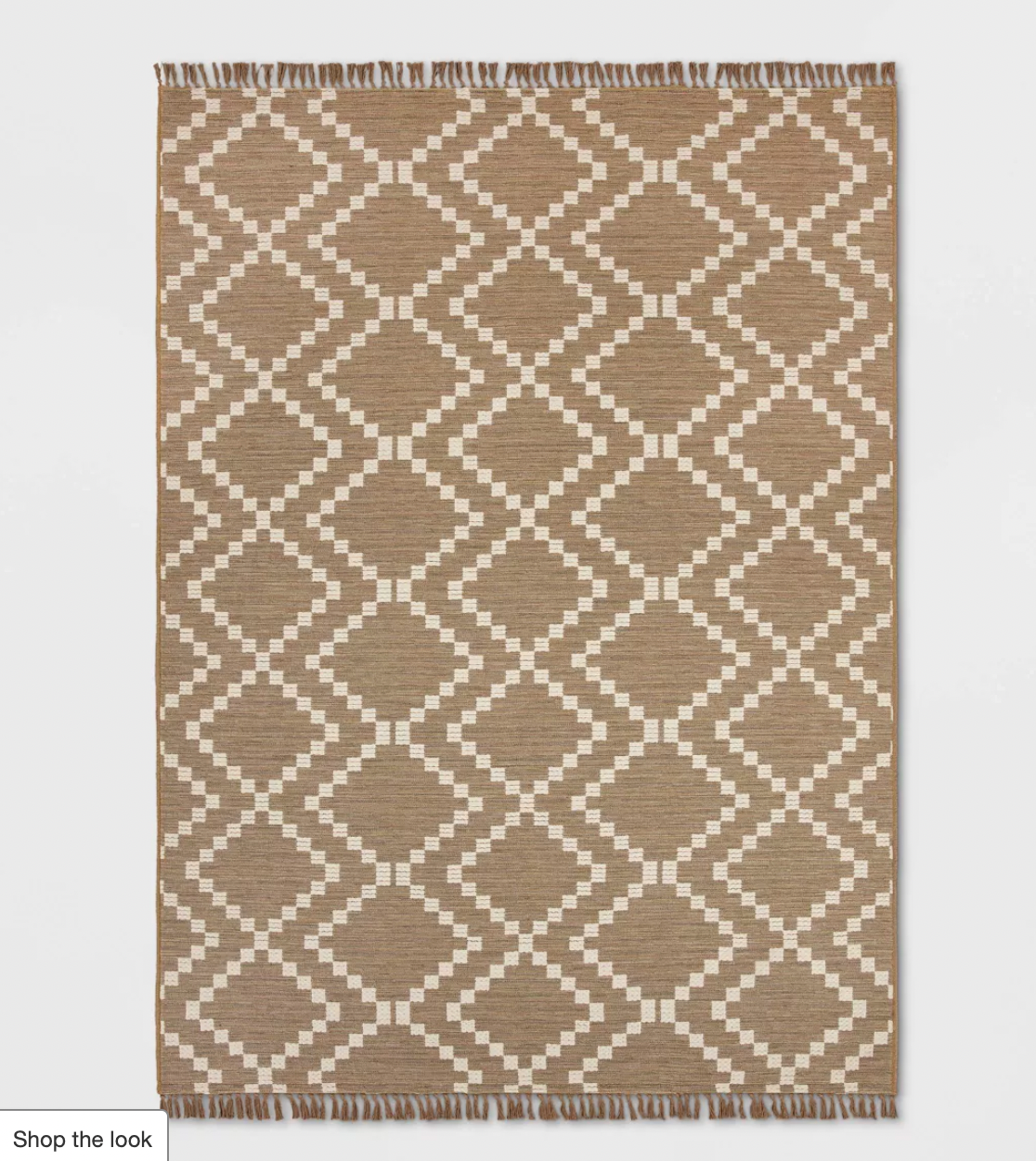 Check Diamonds Rug Tan- 7 x 10