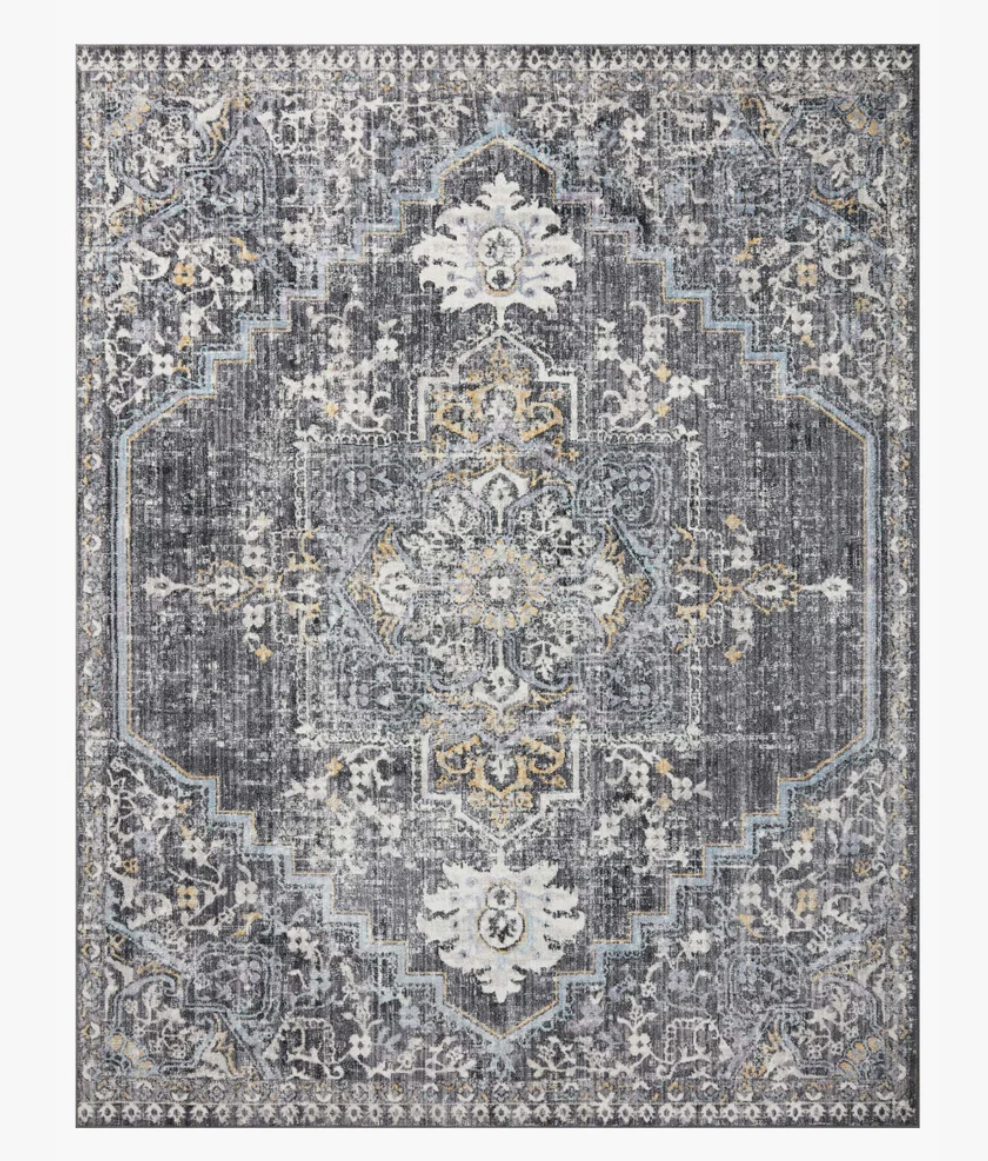 CSN Charcoal and Gold 8 x 10 Rug