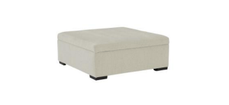 Cream Storage Ottoman