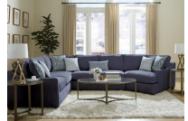 Dakota Navy 3 Piece Sectional