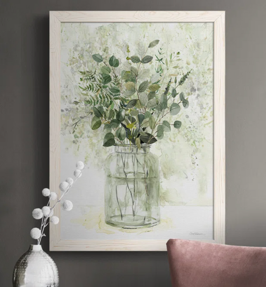 Delicate Greenery Framed