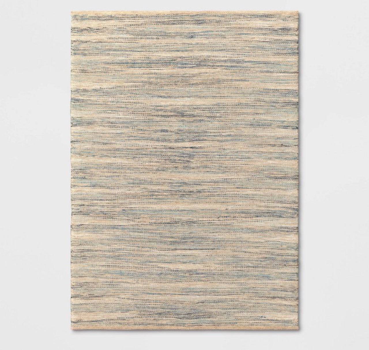 Woven Blue and Natural Rug - 5x7