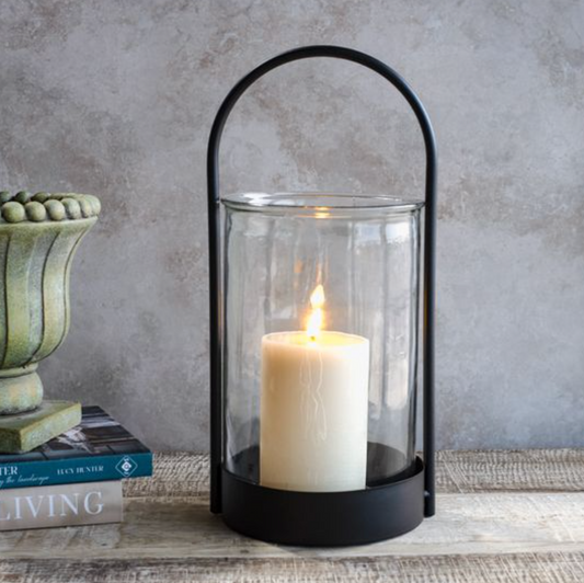 17" Tin Glass Windlight Arch Candle