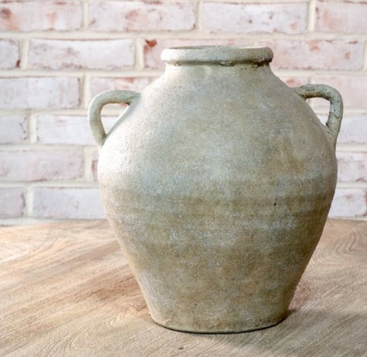 11.8" Nat Wash 2 Handle Jug Vase