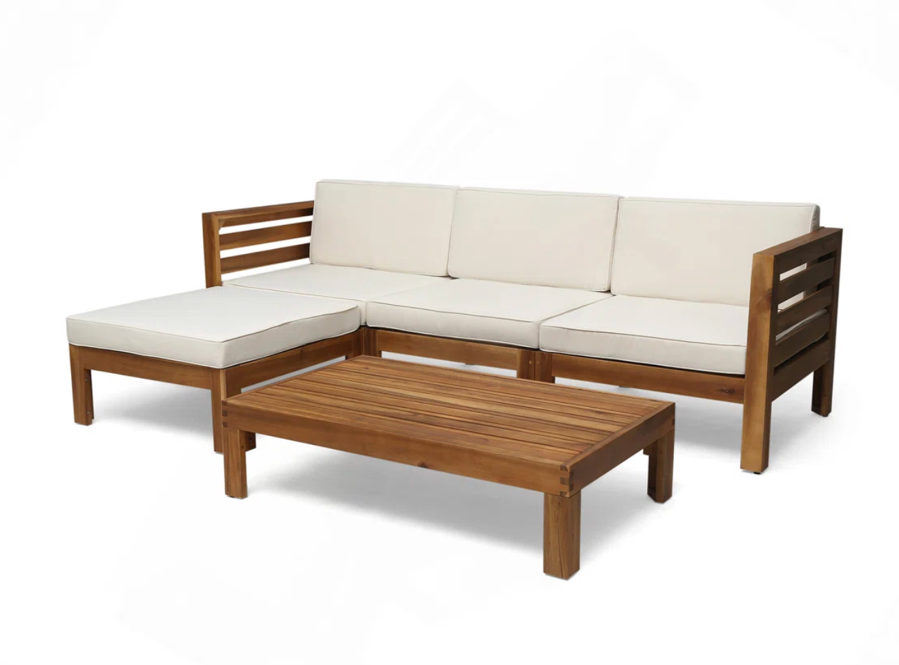 4 Piece Sectional Seating Group with Cushions