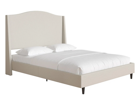 Oakley Wingback Platform Bed Frame with Tall Headboard