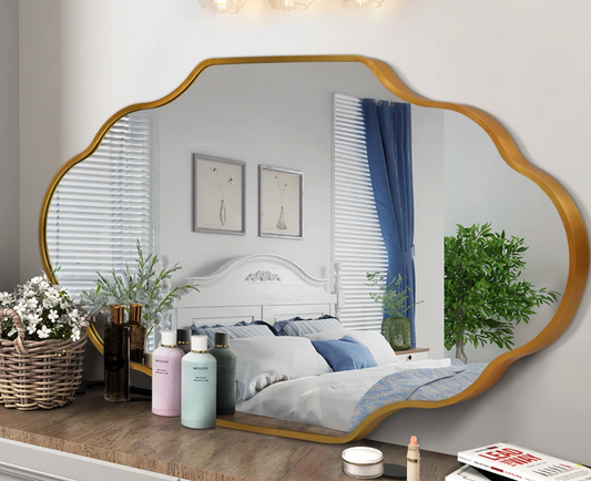 Kaleeah Metal Oval Mirror