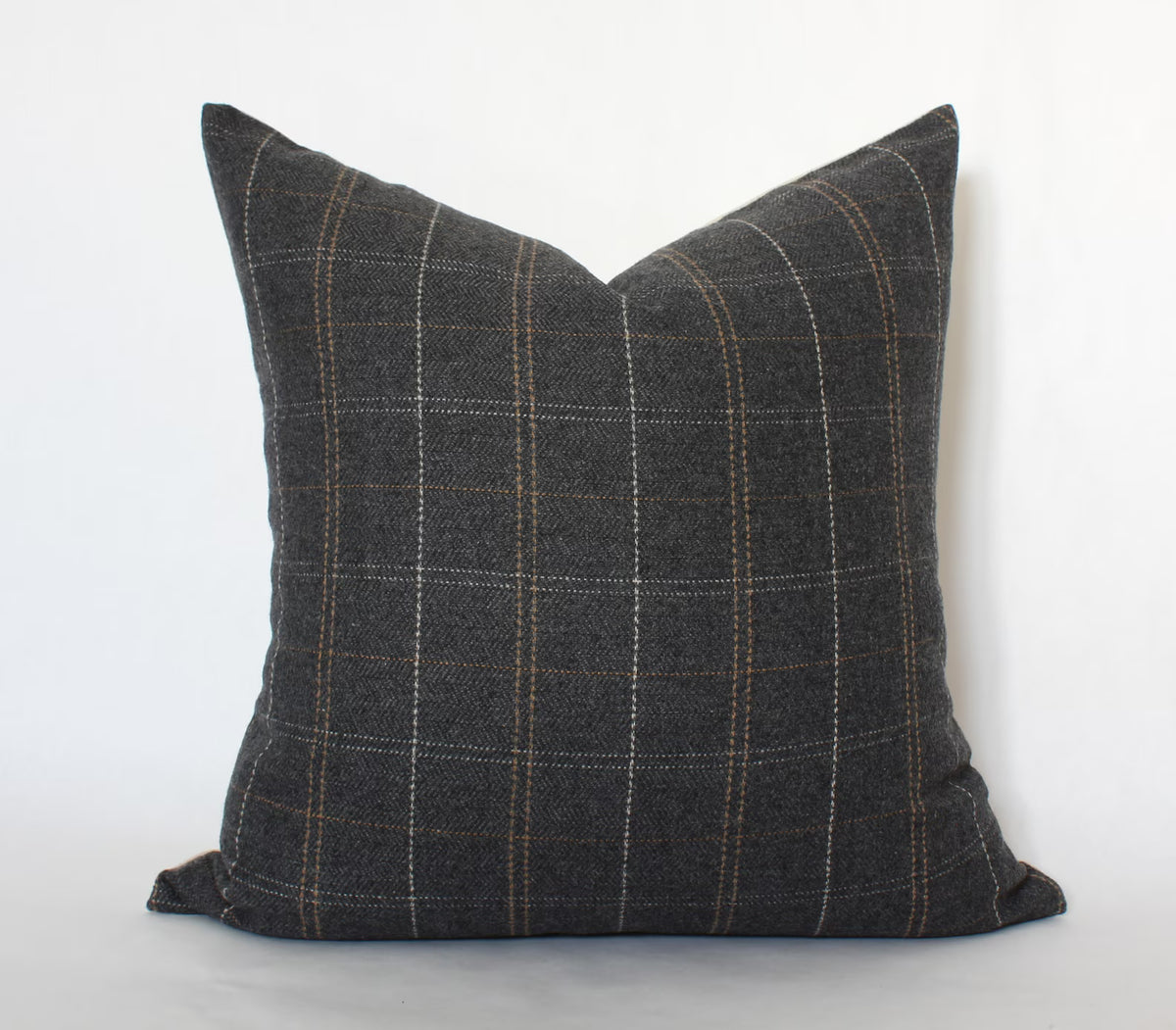 Black and Brown Windowpane Pillow Cover