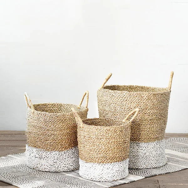 White and Tan Basket