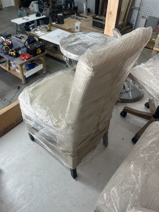 Dining Chair with Fabric Cover - Tan